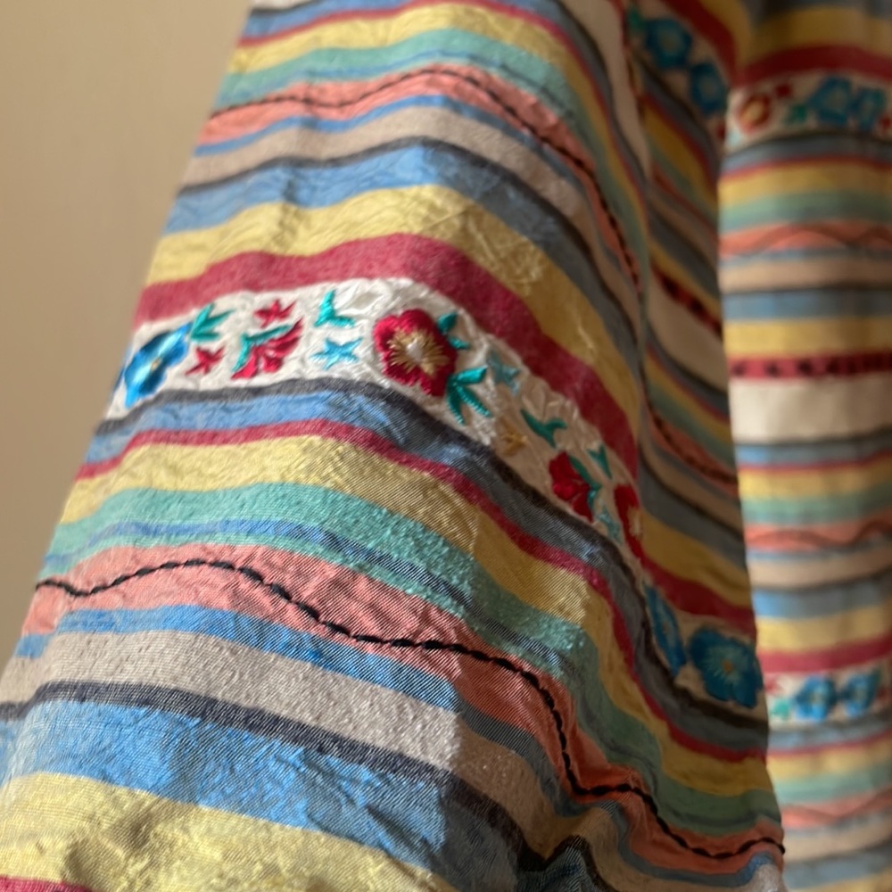 Vintage August Max Patchwork Style Long Sleeve Bu… - image 5